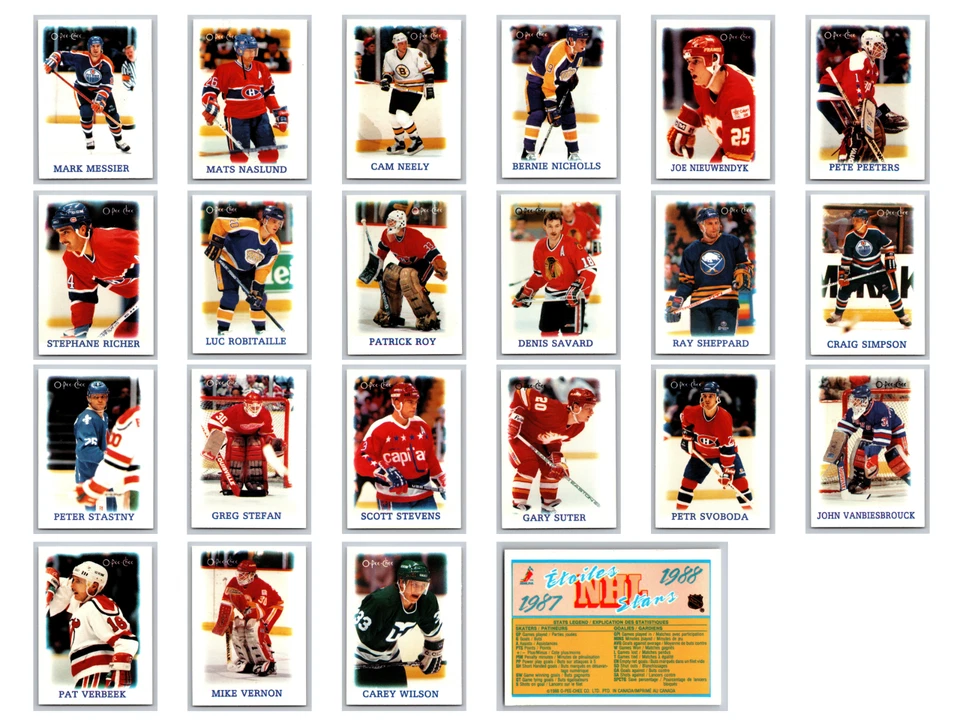 1988-89 O-PEE-CHEE MINIS 46 CARD SET with WAYNE GRETZKY & 20 other HOF Players - Image 2 of 4
