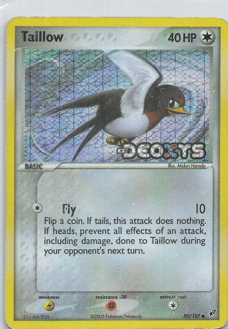 Taillow Reverse Holo Common Deoxys 80/107 HP