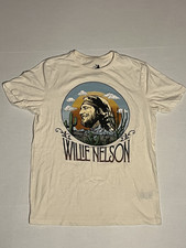 Willie Nelson Shirt Womens small White Zion Rootswear Band Graphic Tee