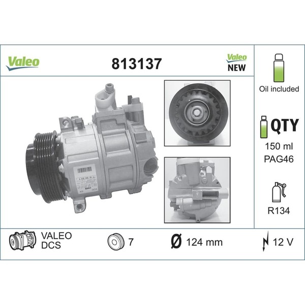 Kompressor Klimaanlage Valeo 813137 FüR Mercedes-Benz C-image