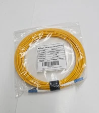 (QTY 2) Elfcam 10m Fiber Optic Cable LC/UPC to LC/UPC Simplex Singlemode 9/125μm