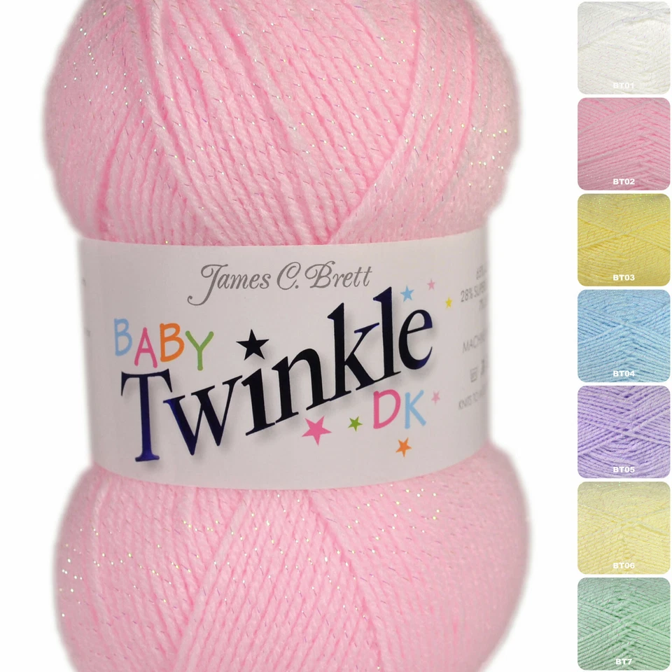 James C Brett Baby Twinkle DK - Sparkly Knitting Yarn