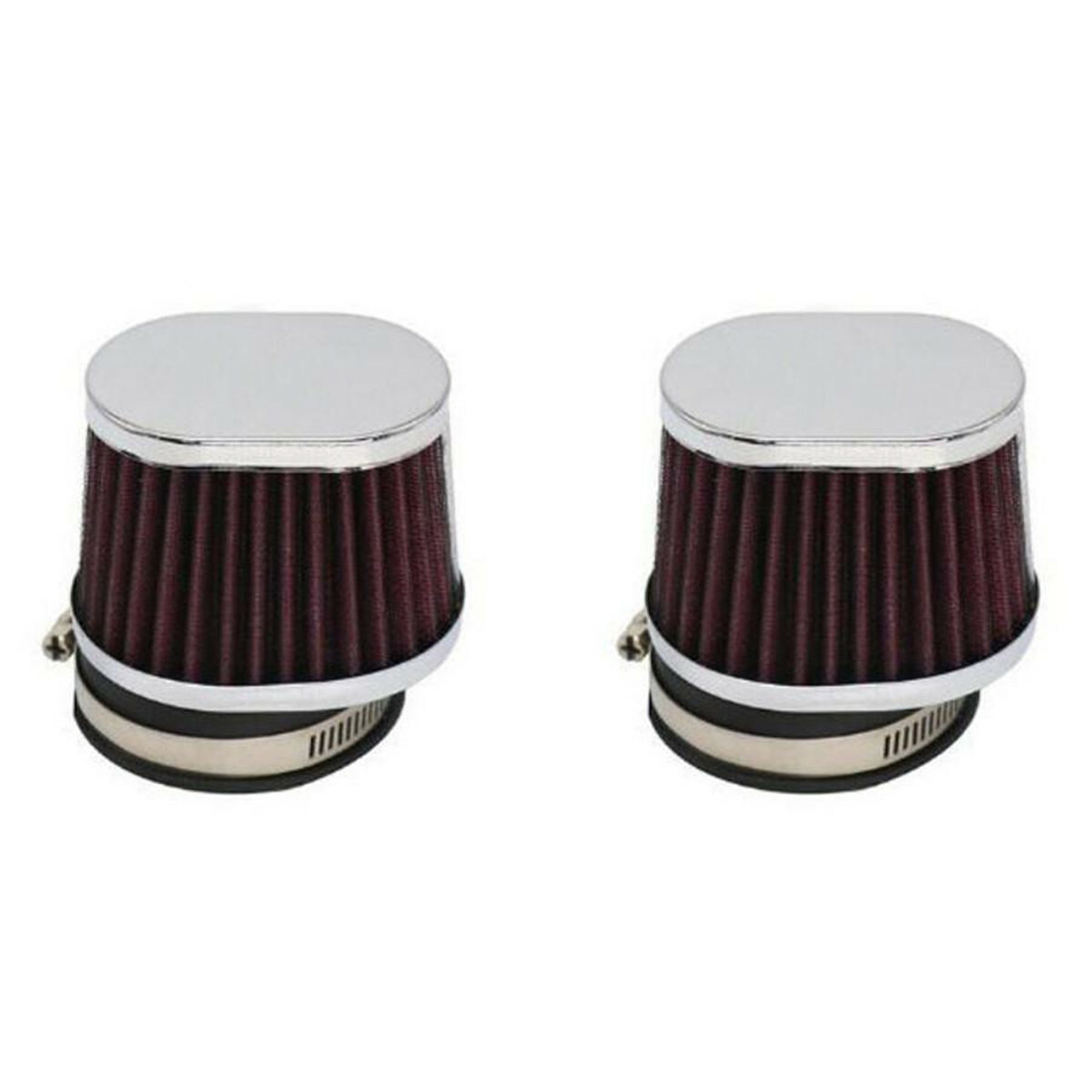 45mm Motorcycle Air Filter Red Performance High Flow For Bike Dirt ATV Quad Pit