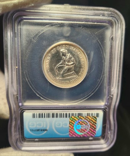 1893 Columbian Expo Silver 25c Quarter. ICG - AU58 Details Isabella, Polished - Picture 6 of 8