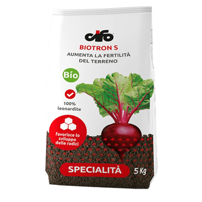Cifo BIOTRON S Leonardite ungherese humus acidi umici fiori orto giardino 5 KG