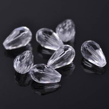 Crystal Glass Teardrop Faceted Loose Craft Beads lot 5x3 7x5 12x8 15x10 18x12mm