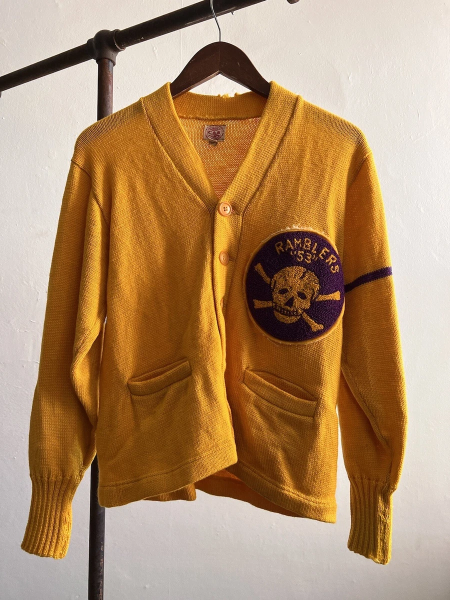 Yellow outlet varsity sweater