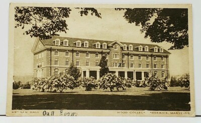 MD Frederick  Md Meyran Hall Hood College Copper Plate Etching Postcard I8