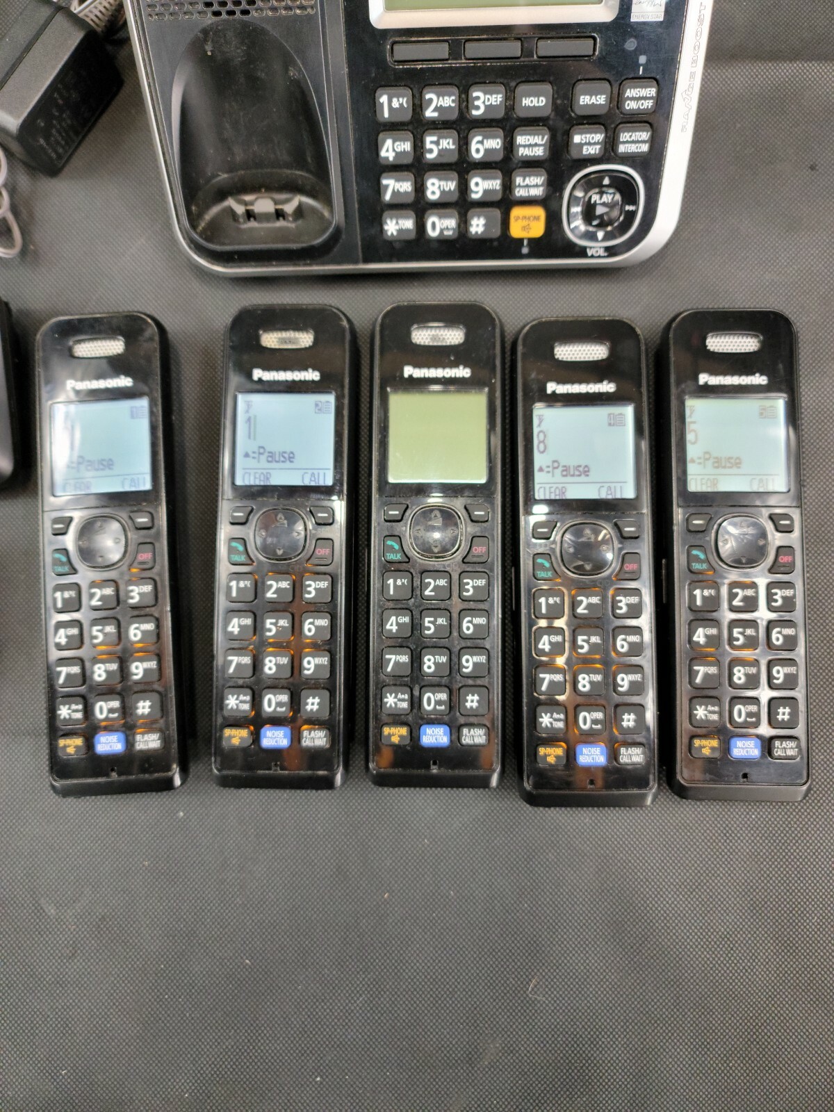 Panasonic KXTG6841 Cordless Phones With 5 Handsets and 4 bases. eBay