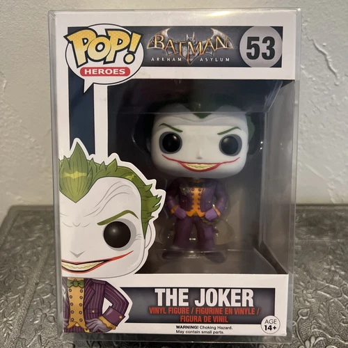 Funko Pop! Heroes - Batmam Arkham Asylum - The Joker w/ Pop Protector