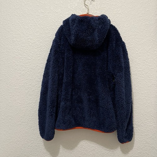 Eddie Bauer Kids Quest Plush Fleece Hooded Jacket Navy Olive Colorblock Size M - Picture 11 of 14
