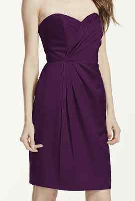 strapless open back dress Hot Pink Satin High Low Prom Dress, Cute Sweetheart Neck Evening Party main image 0