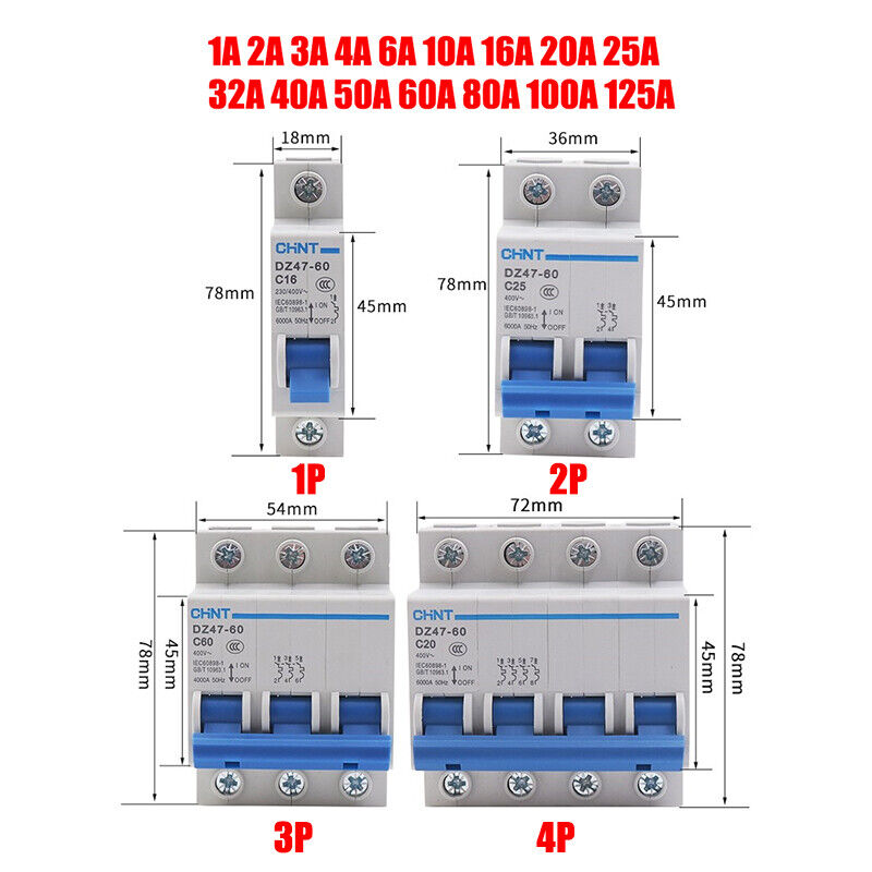 40 amp 4 pole Miniature Circuit Breaker