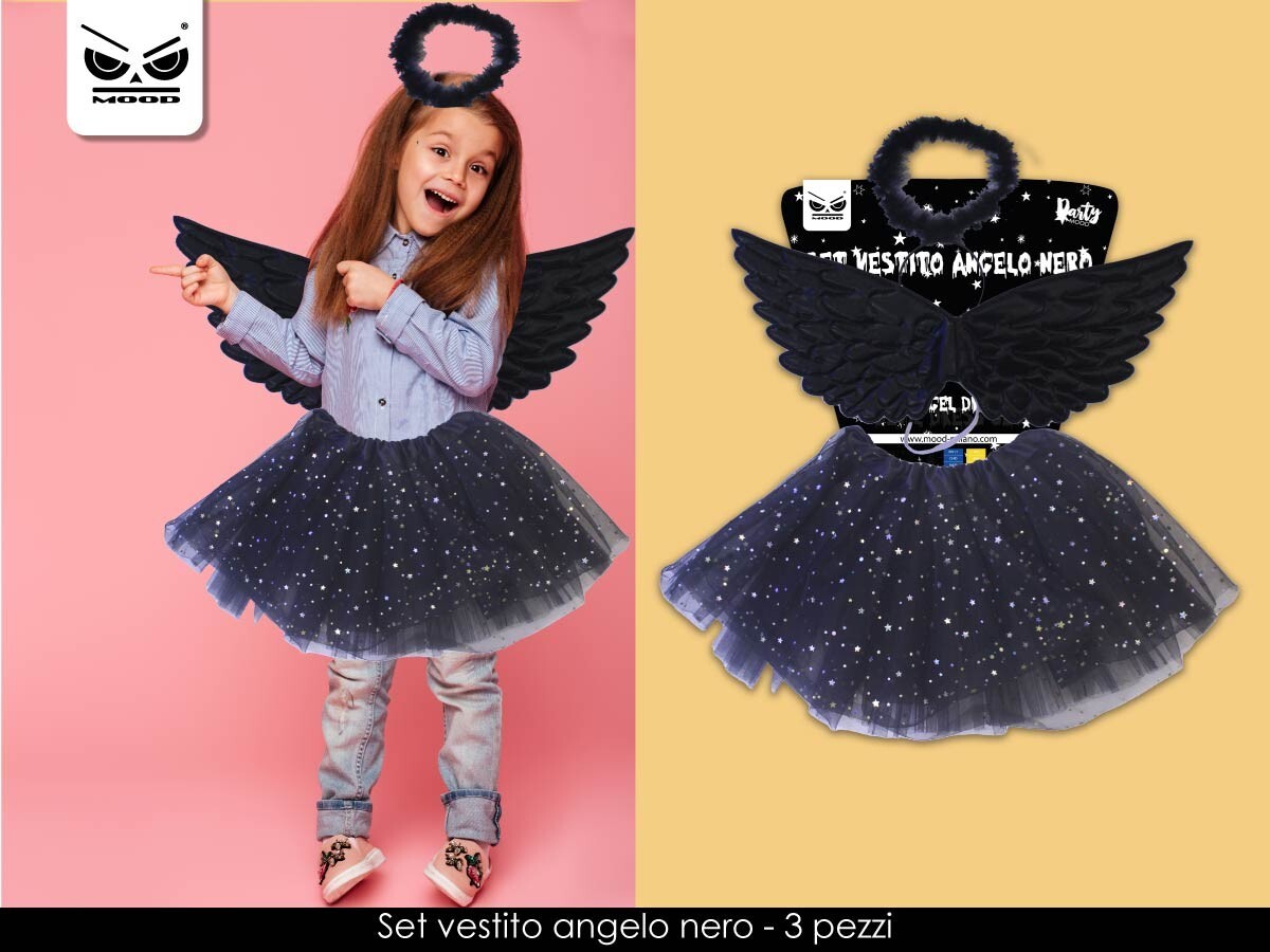 Costume Carnevale Bambina Vestito Angioletto Bimba CARNEVALE