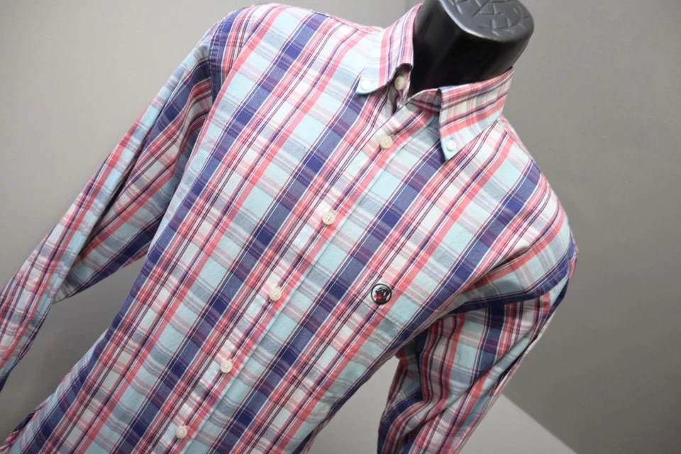 Southern Proper Dress Shirt Plaid Long Sleeve Classic Fit Mens Size Medium - Image 4 of 4