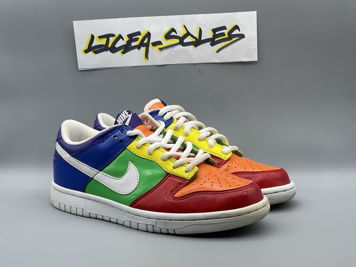 Size 3.5y Nike Dunk Low Multi Color Rainbow Shoes Womens Size 3.5y Nike Dunk Low Multi Color Rainbow Shoes Womens