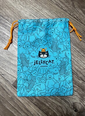 Jellycat London Blue Drawstring Dust Bag Pouch Small 10.5 x 7.5 Inch