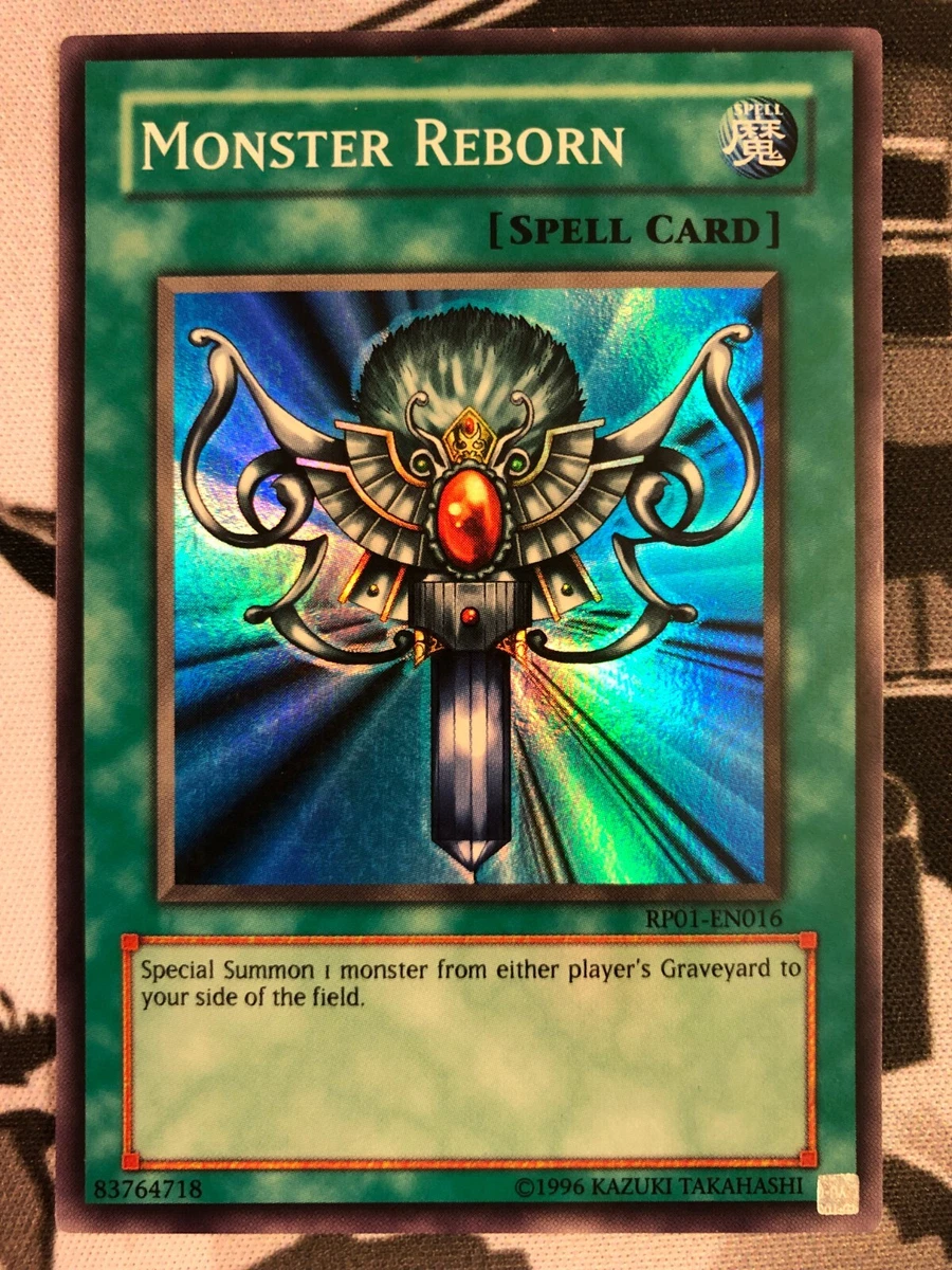Yugioh: Monster Reborn - RP01-EN016 - Super Rare - Unlimited - Heavy Play