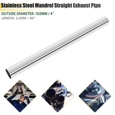 4" Inch 102mm T-304 Stainless Steel Straight Exhaust Pipe Tube Piping Tubing 40"