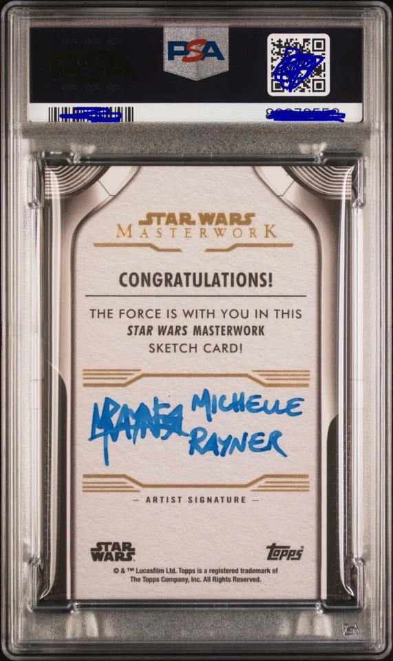 2021 Topps Star Wars Masterwork Sketch Mace Windu 1/1 Michelle Rayner Auto - Image 2 of 2