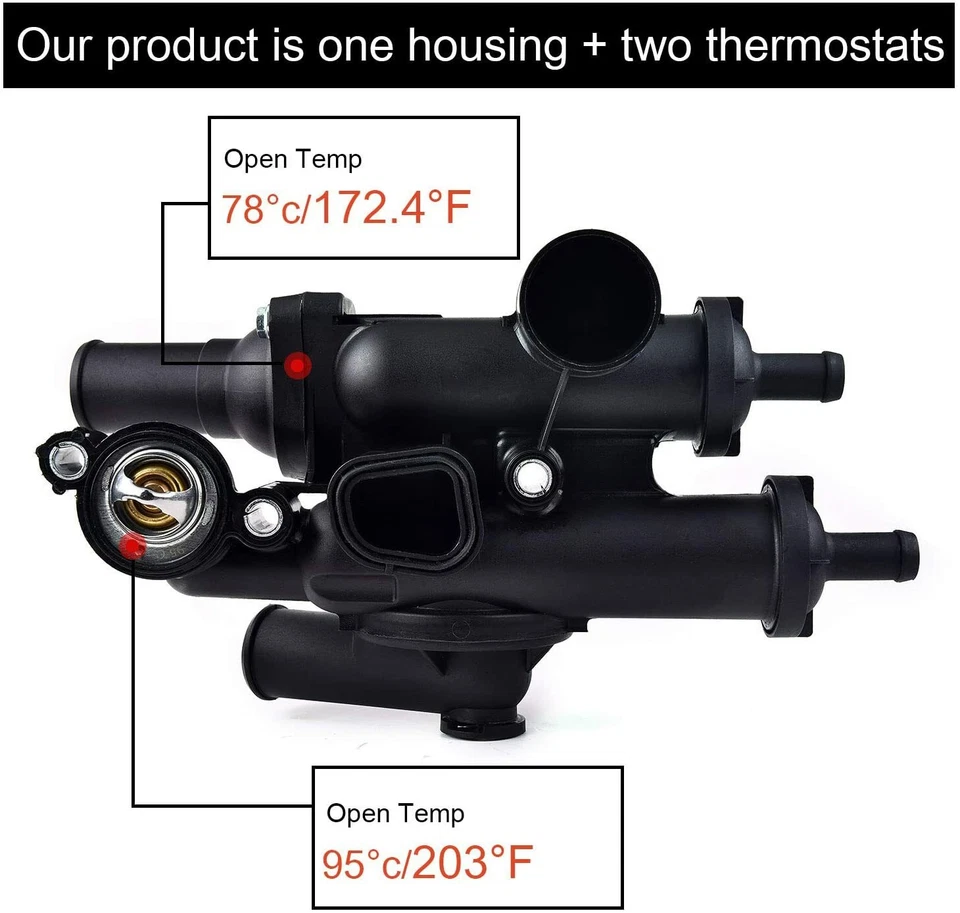 Termostato para Jeep Compass Patriot Dodge Caliber Journey Avenger Chrysler 200 Foto 3 de 4