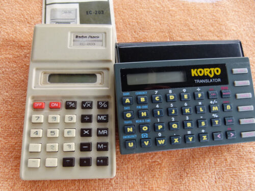 Radio Shack vintage calculator + Korjo 6 language translator - Picture 1 of 5