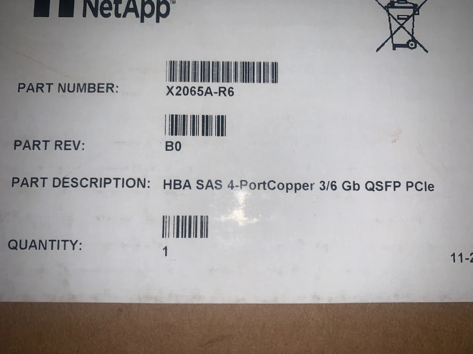 Netapp X2065A-R6 HBA SAS 4port copper 3/6 Gb QSFP PCI-e - Image 4 of 4