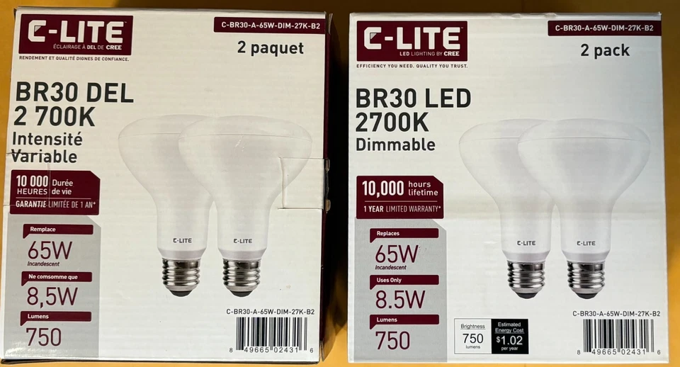 C-Lite 2700K Dimmable Led Flood 65W Replacement 2 X 2-Pack New - Image 2 of 4