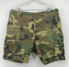 ROTHCO BDU Shorts Mens 40 Tactical Camo Twill Cargo 9" Hiking Cotton Blend Green
