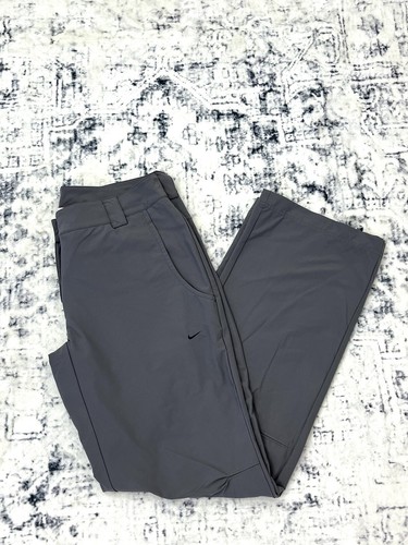 Nike Golf Womens Pants Grey Performance Stretch Knee Pleats Straight Leg 12 L - Picture 3 of 11