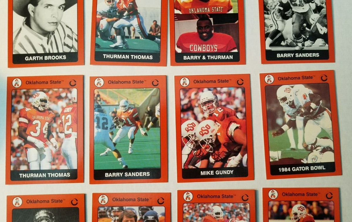 1991 Oklahoma State Set 1-100 Garth Brooks Barry Sanders Thurman