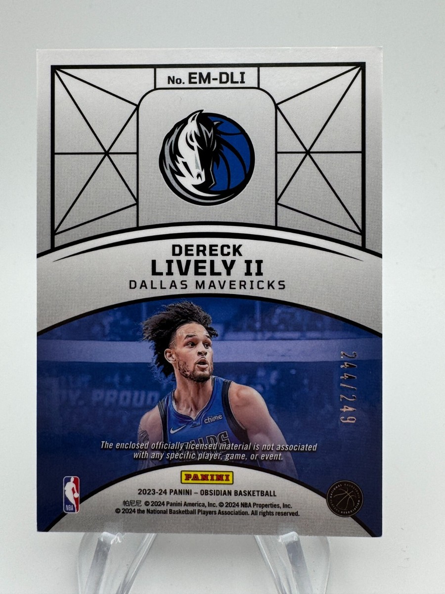 2023-24 Obsidian DERECK LIVELY II Eclipse Rookie Patch /249