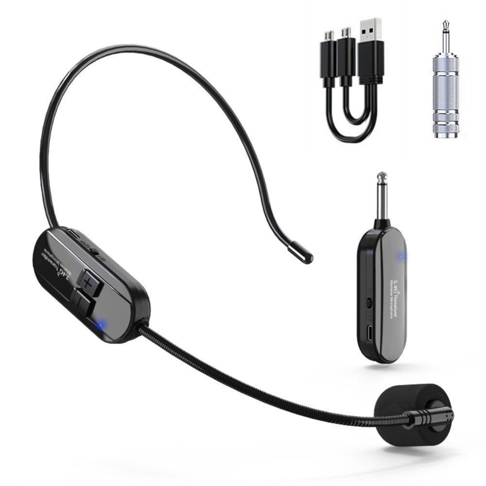 2.4G/Wireless Microphone Headset 160FT Range Mic System For Teach Outdoor/Speech