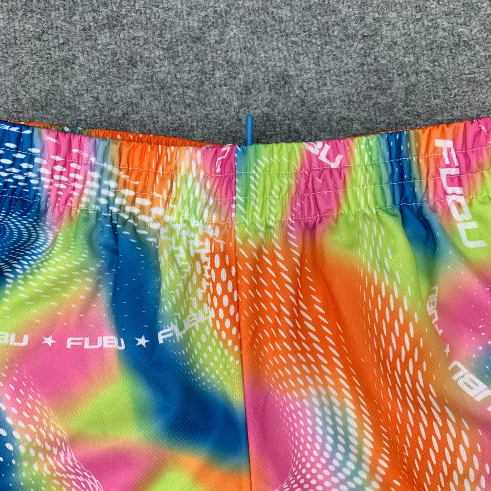 Forever 21 x Fubu Corto Mujer M Cintura Elástica Bordada Malla Tejido Abstracto Foto 4 de 4