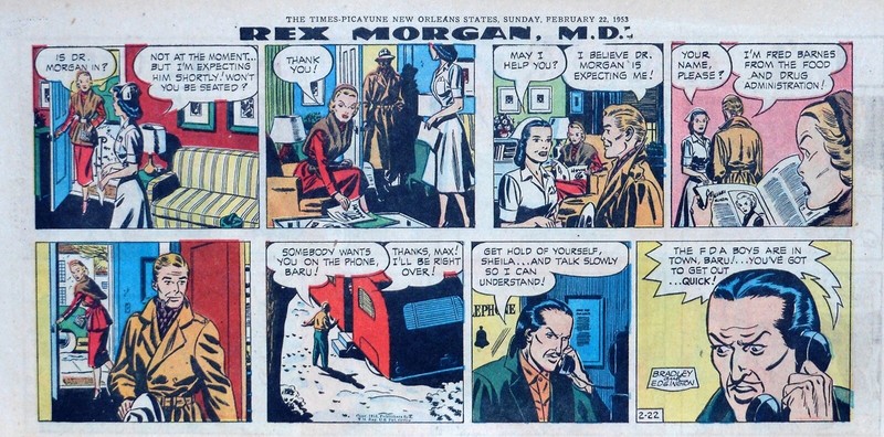 Rex Morgan by Bradley & Edgington - color Sunday comic page - February 22, 1953