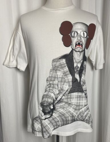 Vintage 2000’s Kaws Original Fake Mens Size Large White T-Shirt Collectors Item - Afbeelding 1 van 23