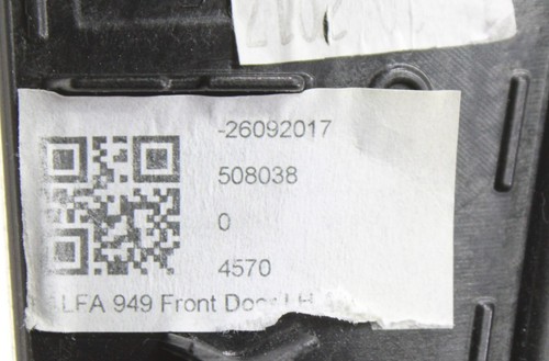 2017 - 2023 ALFA ROMEO STELVIO FRONT LEFT SIDE DOOR BEZEL MOLDING TRIM COVER OEM - Picture 7 of 11