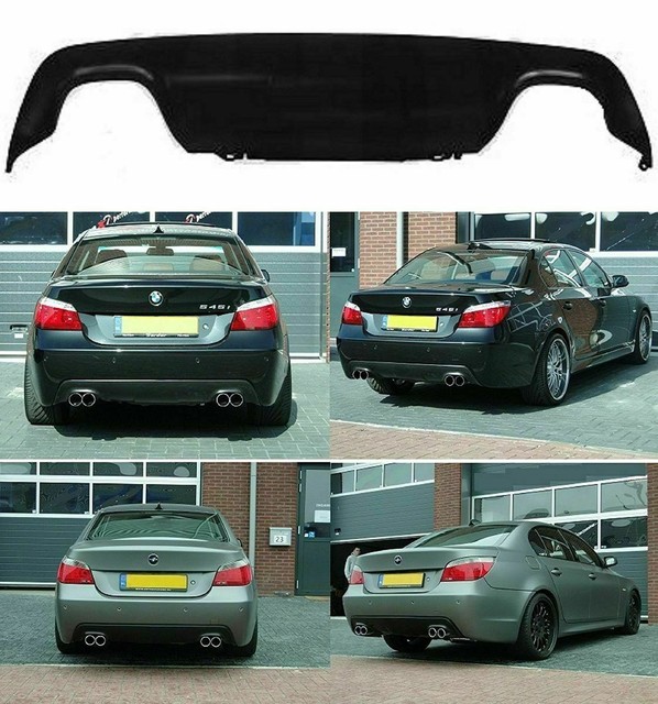 For BMW E60 E61 Rear M Bumper Sport Quad Exhaust Diffuser M5 Style eBay
