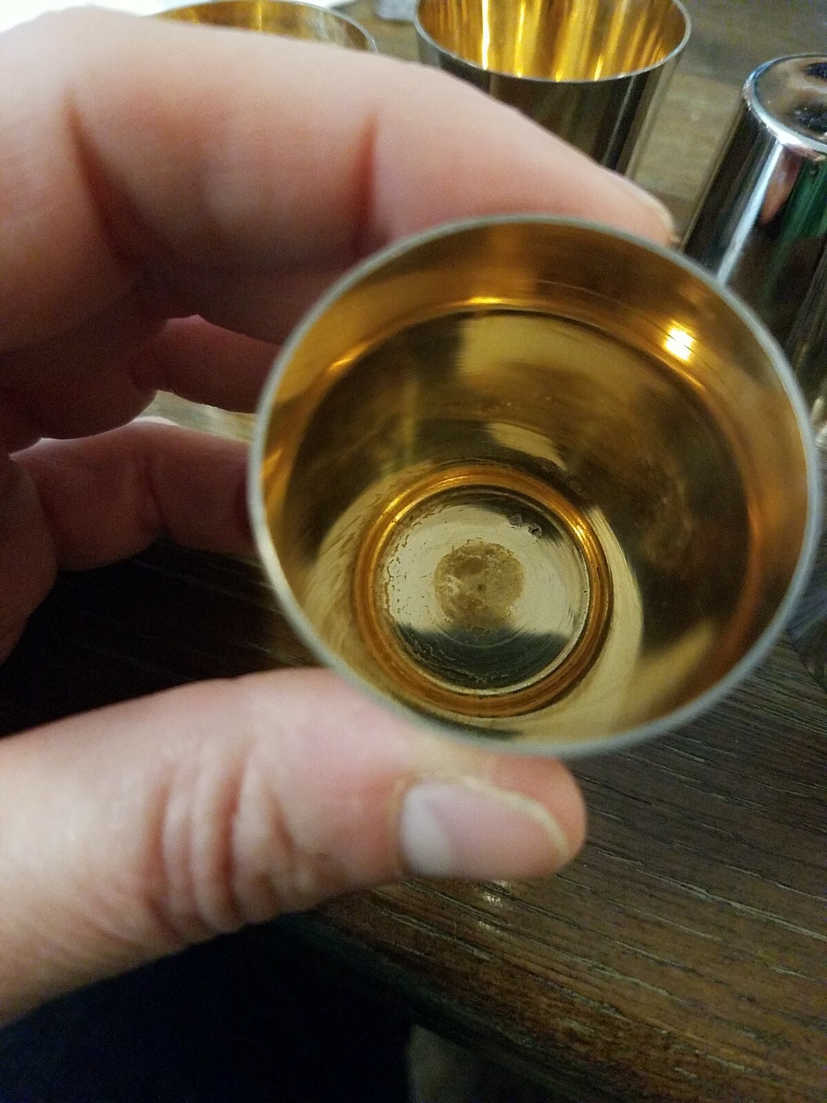 Nesting Chrome Vintage Metal Shot Glasses Set Of 6 eBay