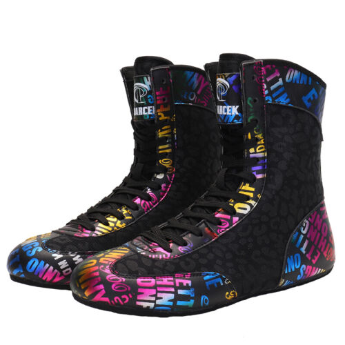 Professional Men Wrestling Shoes Wear-Resisting Boxing Footwears Fighting Boots - Picture 3 of 14