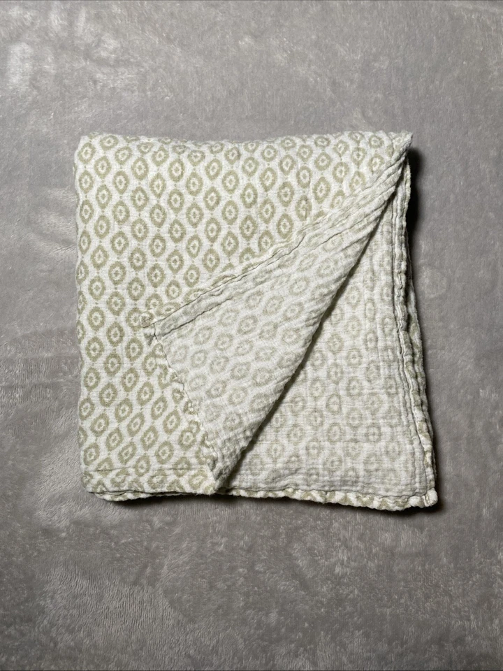 Manta bebé Koala blanca verde oliva manchada muselina envoltura Lovey 40"x44" Foto 2 de 4