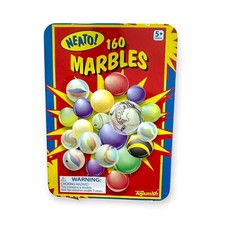 2008 Neato 160 Marbles In A Tin Box by Toysmith - Retro Nostalgia - Brand New