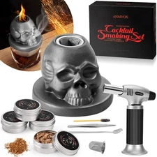 Cocktail Smoker Kit with Torch, Anmyox Whiskey Smoker Infuser Kit with Gift B...