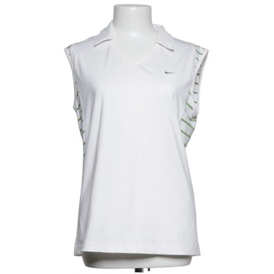 Nike Golf, Top, Größe: 40/42, Weiß/Grün, Streifen, Damen #9RR