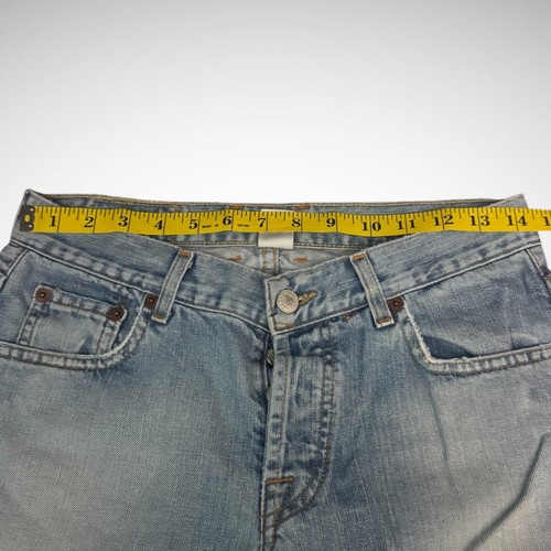 Lucky Brand Jeans Womens 4 X 27 Dungarees Easy Rider Solid Blue Denim Button Fly - Picture 5 of 9