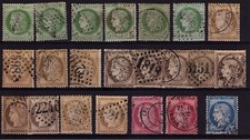 FR-CL75 - FRANCE lot de 22 val. Type Cérès variétés de teintes et d'oblitération