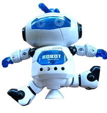 Digital Warrior 08 Robot Toy Figure Colorful Rotating Lights Dance Dancing Music
