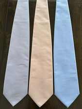 Lot Of 3 Geoffrey Beene Ties Solid Made in Italy Polyamid Acetate Elastane