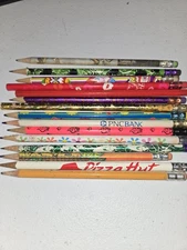Vintage Pencil Lot, Foohy,pnc,pizza Hut, Holiday Back To School