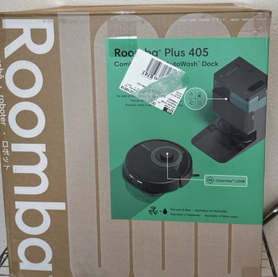 #ad #ad iRobot Roomba Plus 405 Combo Vacuum amp; Mop AutoWash Dock – New Open Box $274.99